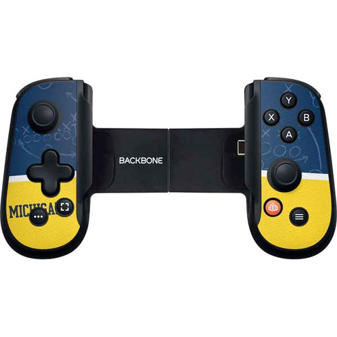 University of Michigan Jersey Split Backbone One for iPhone Game Controller Skin